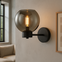 Aplica Perete 1xE27 Smokey NEAGRA / APLICA PERETE / MINIMALIST DESIGN Wall Light Fixtures