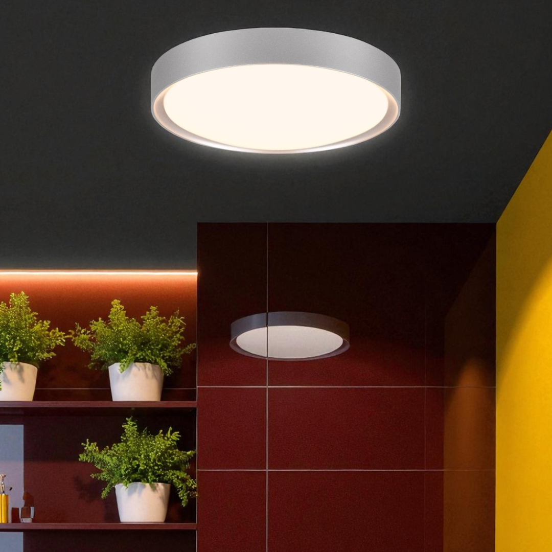 LED плафон за баня IP44 Clarimo Grey 12W еквивалент 100W