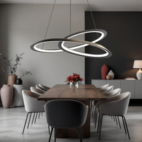 LED осветително тяло тип пендел 120W Lumea Black с дистанционно, еквивалент 600W