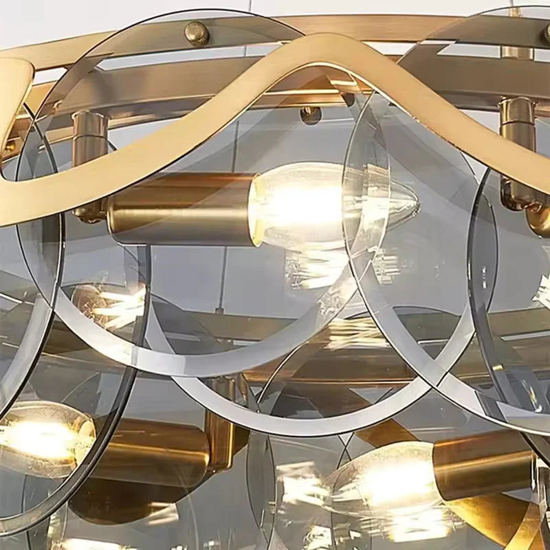 Candelabru Mini HARA Gold 6xE14 Ø50CM Chandeliers Crystal