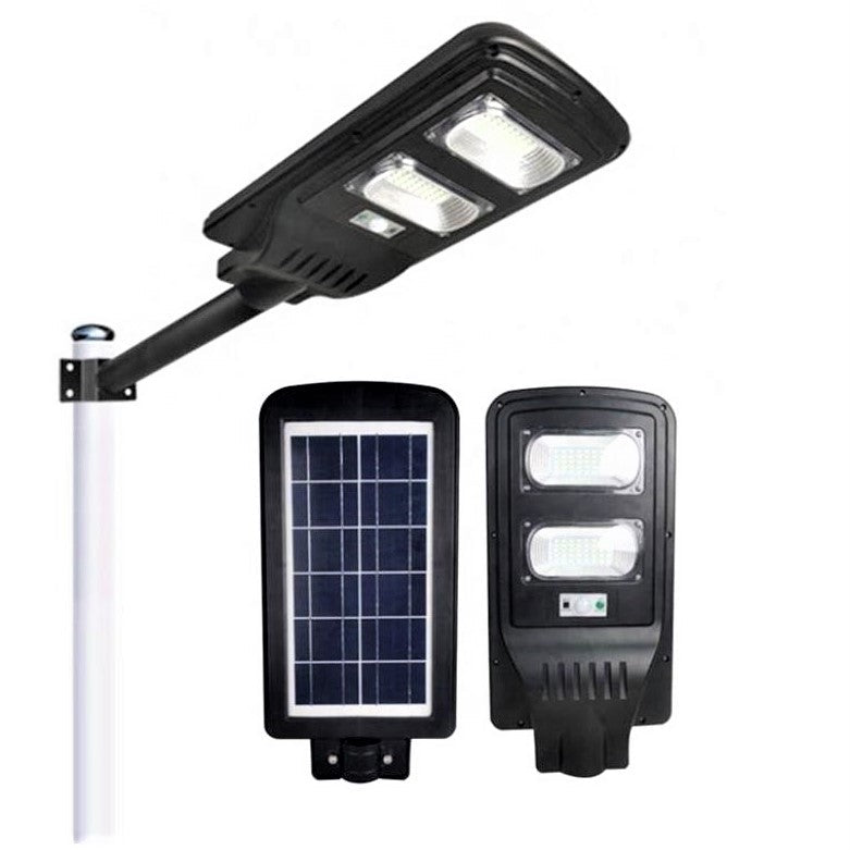 LED лампа 100W соларна SLIM сензор за движение + дистанционно
