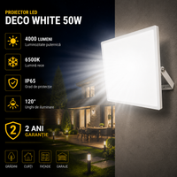 LED прожектор 50W Deco бял