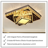 LED осветително тяло от кристал Royal Prism, за таван, с дистанционно, еквивалент 500W