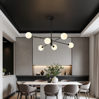 Lustra Abajur 6xE27 MAT BLACK - 8837-6 NEAGRA / ABAJUR Chandeliers
