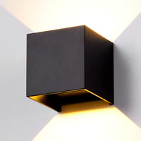 LED аплик CUBE за външен монтаж, черна, с регулируем светлинен сноп