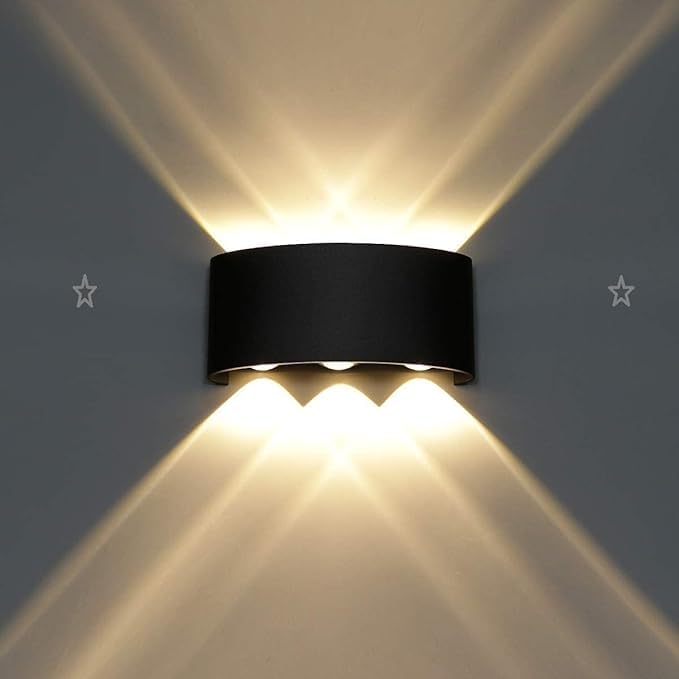 LED аплик 6W TRIO за външен монтаж, Черен