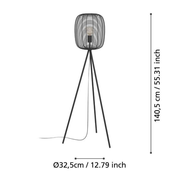Лампадар RINROE Black 140CM