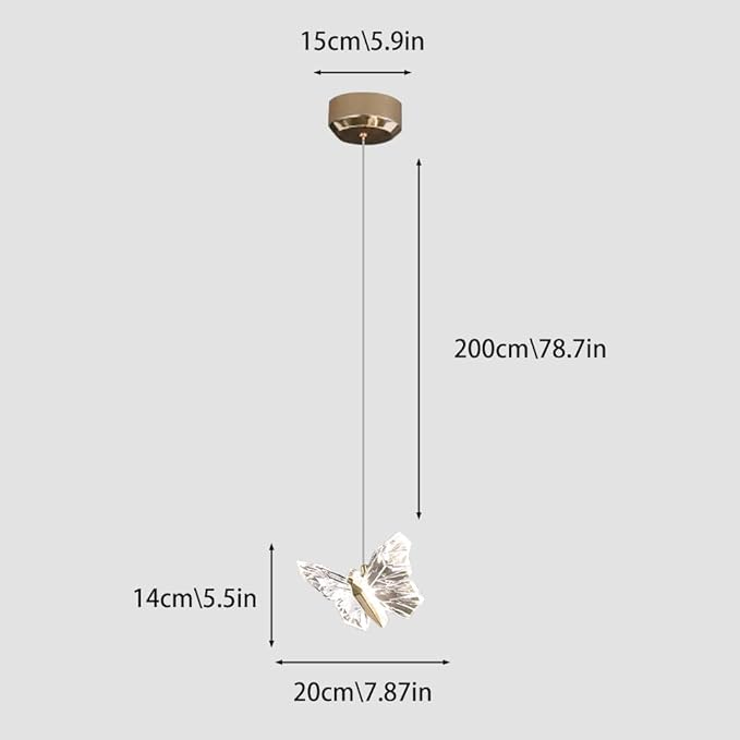 Пендел LED Gold Butterfly 12W