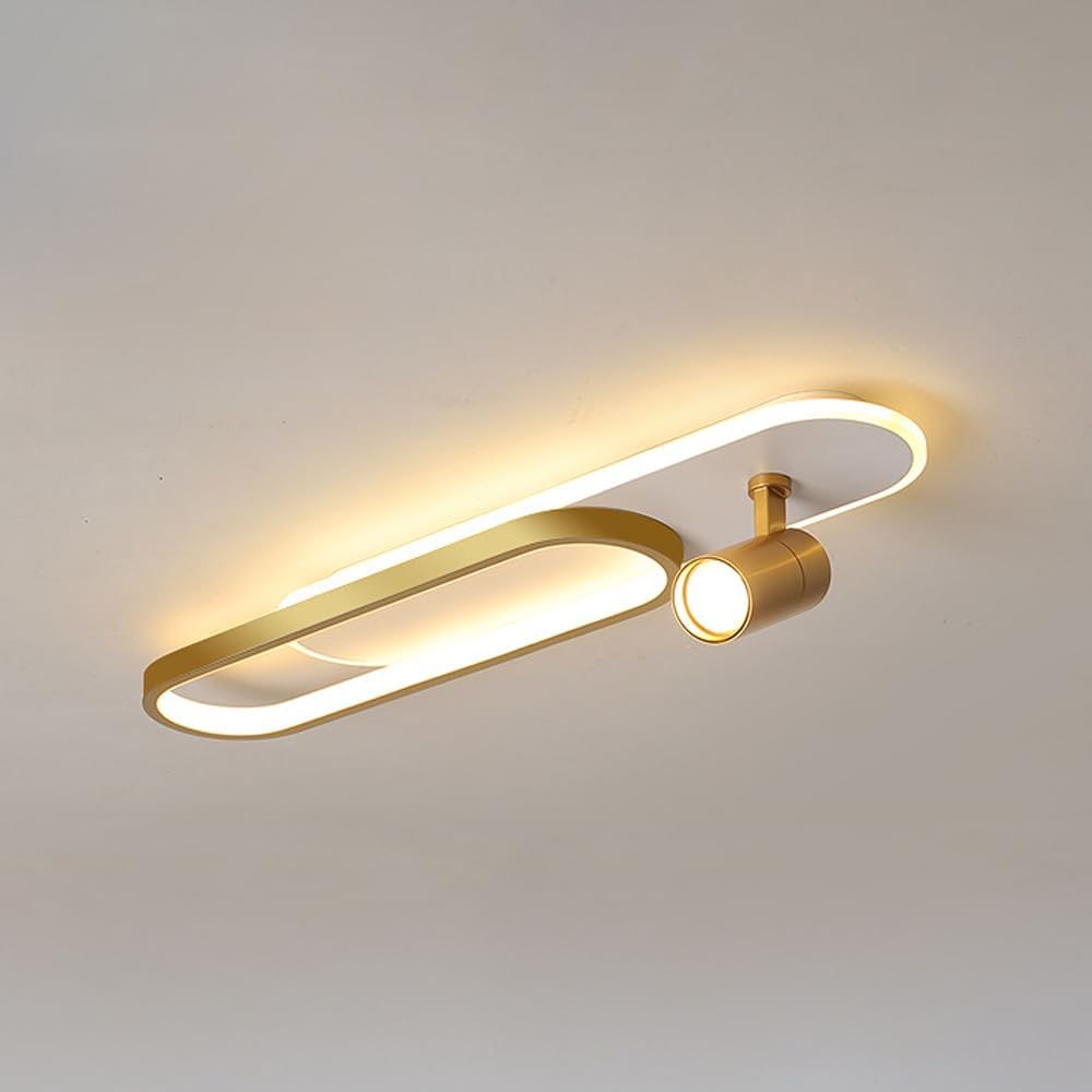 LED аплик със спотове 60 cm Бял + Златист – еквивалент 200W