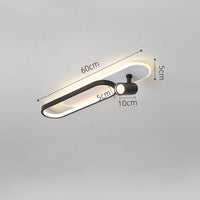 LED аплик със спотове 60 cm Бял + Черен – еквивалент 200W