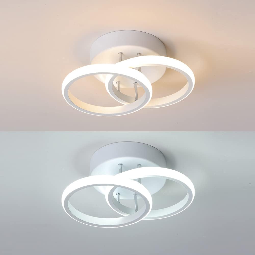 LED осветително тяло 28W Double RING бял Еквивалент 150W