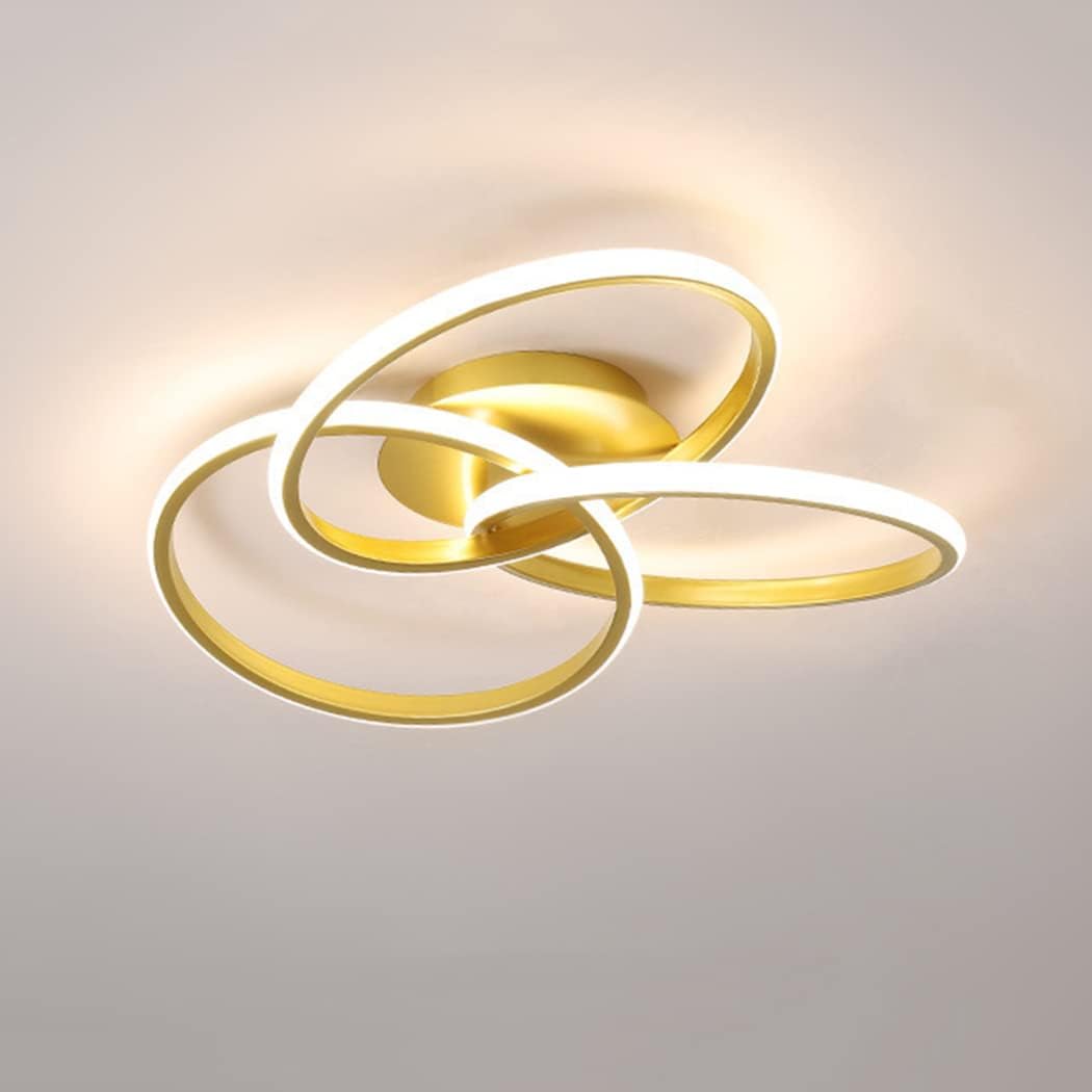 LED осветително тяло Three RINGS Gold еквивалент 400W с дистанционно