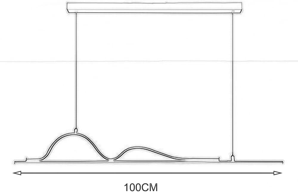 LED осветително тяло Snake, висящо, бяло, еквивалент 400W, с дистанционно