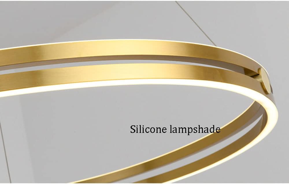 LED осветително тяло Mini Ring Gold висящо, еквивалент 400W, с дистанционно