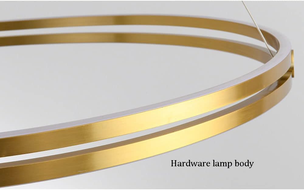 LED осветително тяло Maxi Ring Gold, висящо, еквивалент 800W, с дистанционно
