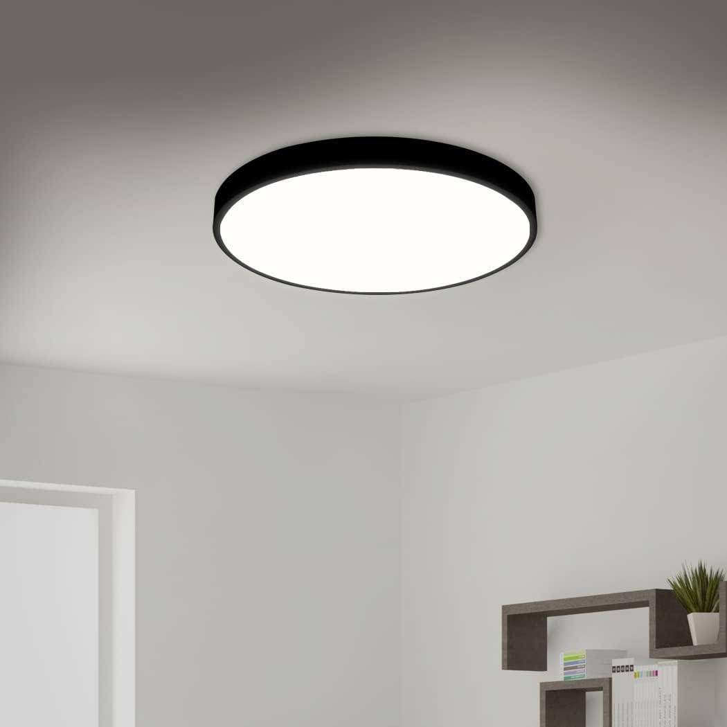 LED плафон ULTRA-THIN BLACK 40W, кръгъл, еквивалент на 400W