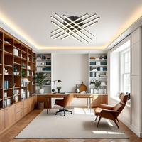 LED осветително тяло 144W X с 8 черни линии, еквивалент 1000W, с дистанционно