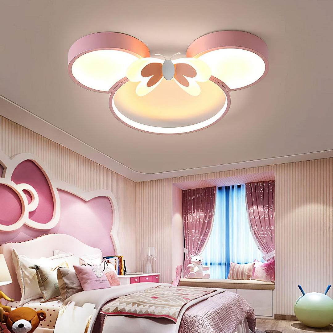 Lustra LED 80W Lovely Minnie Telecomanda 5578 ALB/ROZ / 50CM / KIDS Lighting Fixtures