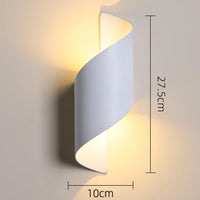 LED аплик за външен монтаж 10W бяла спирала