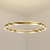 LED осветително тяло Maxi Ring Gold, висящо, еквивалент 800W, с дистанционно