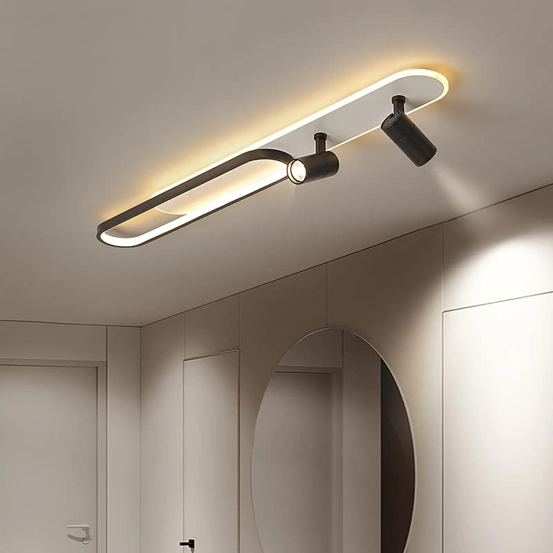 LED аплик с подвижни спотове 80cm Бял+Черен еквивалент 200W