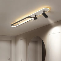 LED аплик с подвижни спотове 80cm Бял+Черен еквивалент 200W