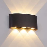 LED аплик 6W TRIO за външен монтаж, Черен