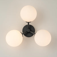 Осветително тяло VESCA Black мат абажур 3xE27