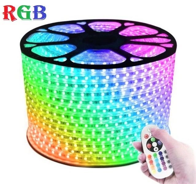 Ролка LED лента 5050 2 реда RGB 220V -100M