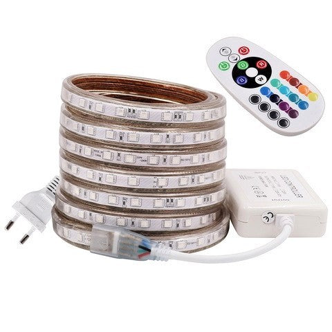 Ролка LED лента 5050 2 реда RGB 220V -100M