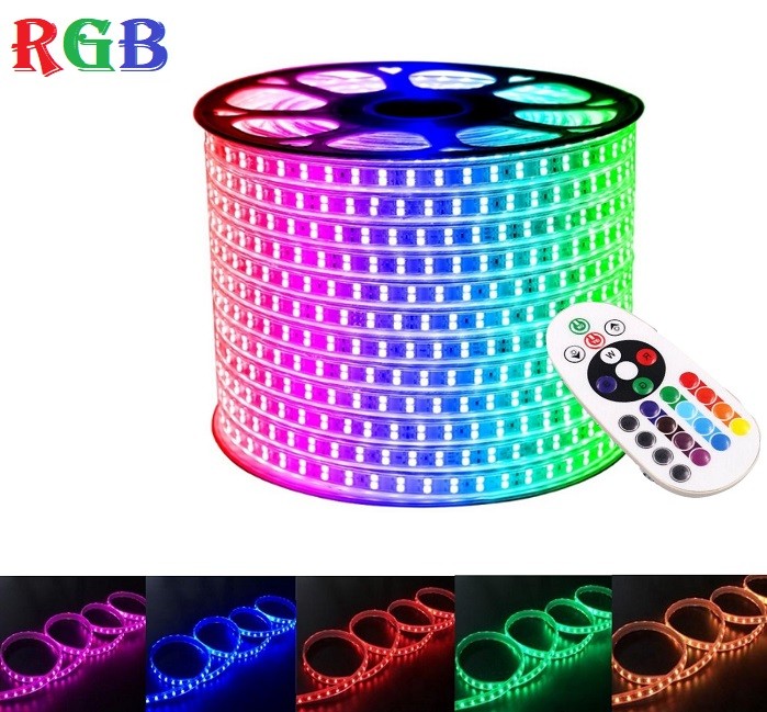 Kit Complet Banda Led 5050 2 Randuri Rgb 220V Strips