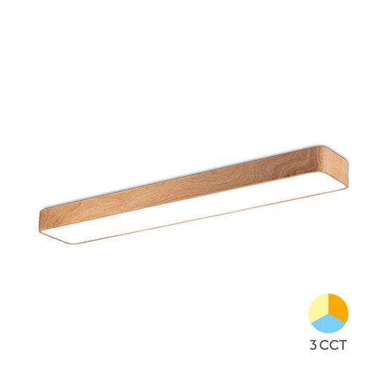 LED окачено осветително тяло от бамбук 45W 4650lm CCT
