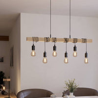 Lustra vintage EGLO TOWNSHEND 43513 LEMN / VINTAGE SI RETRO DESIGN / 110CM Lighting Fixtures