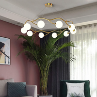 Осветително тяло Абажур MAT GOLD Elven Ring 10xG9 80cm