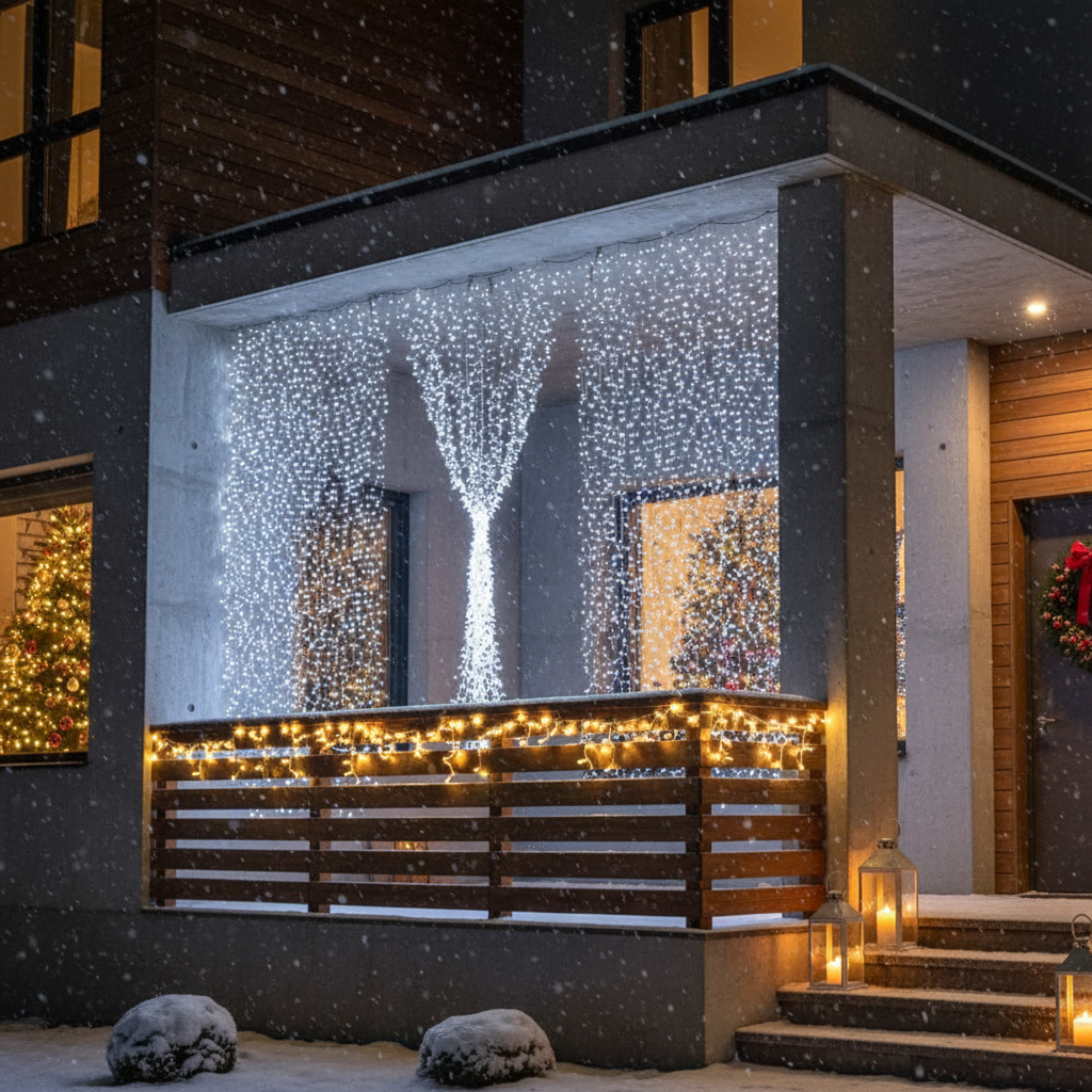 LED завеса Everwhite 2.5x3m студена бяла светлина 720 LED IP44