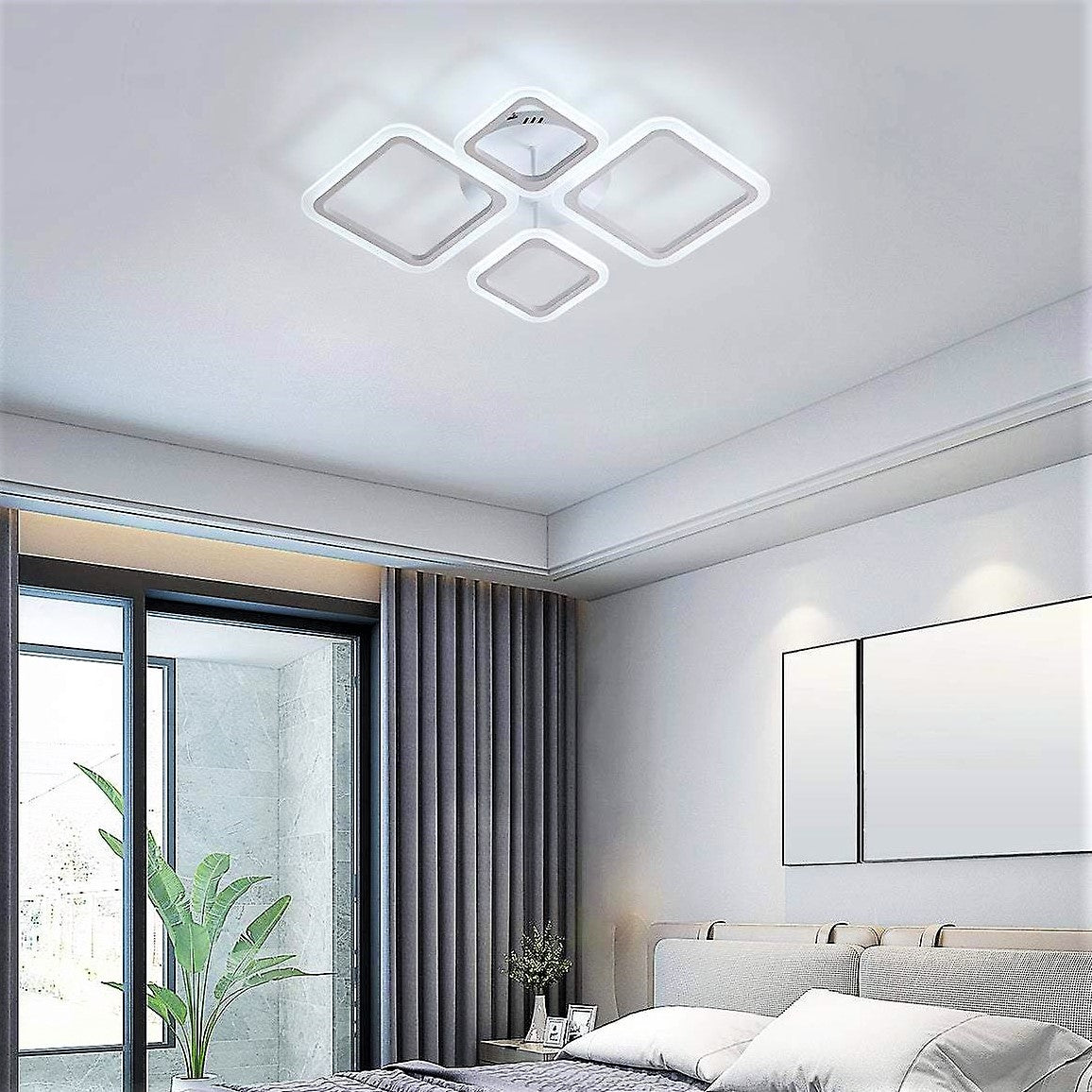 LED осветително тяло 2+2 DIAMOND Еквивалент 350W Дистанционно управление
