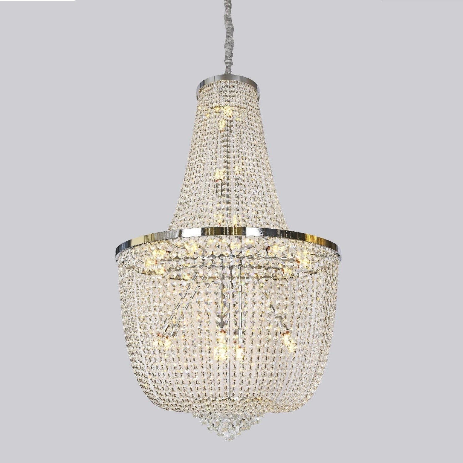 Полилей кристал LUXURY Chrome 150cm -P82404