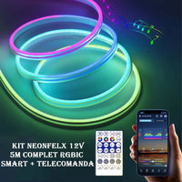 КОМПЛЕКТ NEON FLEX LED RGB IC SMART DIGITAL 12V 5m Дистанционно
