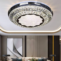 Осветително тяло LED Cristal Silver Halo Еквивалент 600W Дистанционно