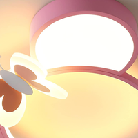 Lustra LED 80W Lovely Minnie Telecomanda 5578 ALB/ROZ / 50CM / KIDS Lighting Fixtures