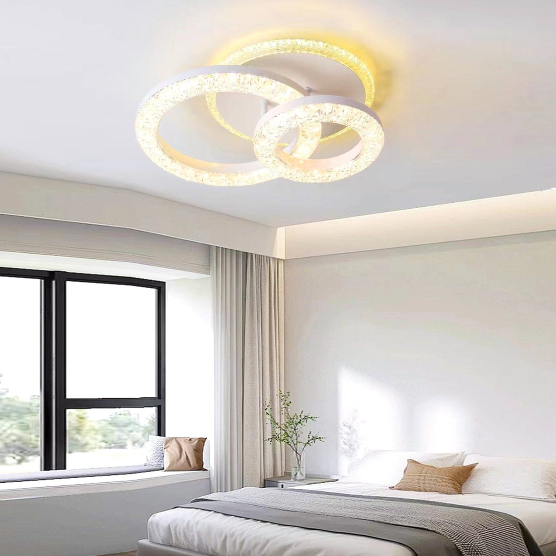 LED осветително тяло 1+1 CIRCLE BUBBLES Еквивалент 400W Дистанционно управление