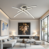 LED осветително тяло 66W Ophelia 4 елемента ЧЕРНА еквивалент 400W с дистанционно