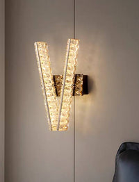 Аплик LED Crystal Gold V Shape