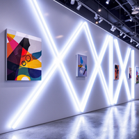 Профил за LED лента, повърхностен, плосък XL, матов бял дифузер 2M
