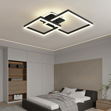 LED осветително тяло TWO SQUARE Black еквивалент 600W с дистанционно