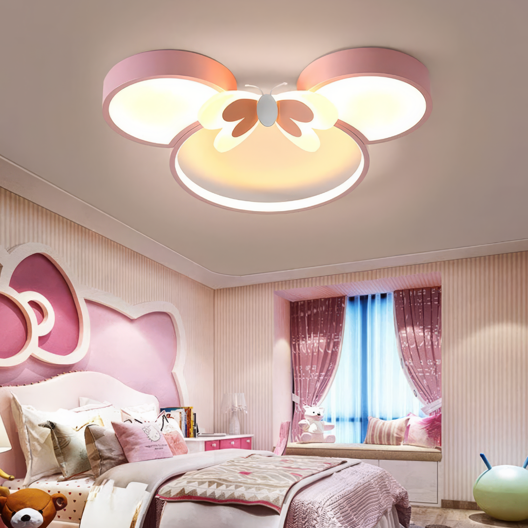 Lustra LED 80W Lovely Minnie Telecomanda 5578 ALB/ROZ / 50CM / KIDS Lighting Fixtures