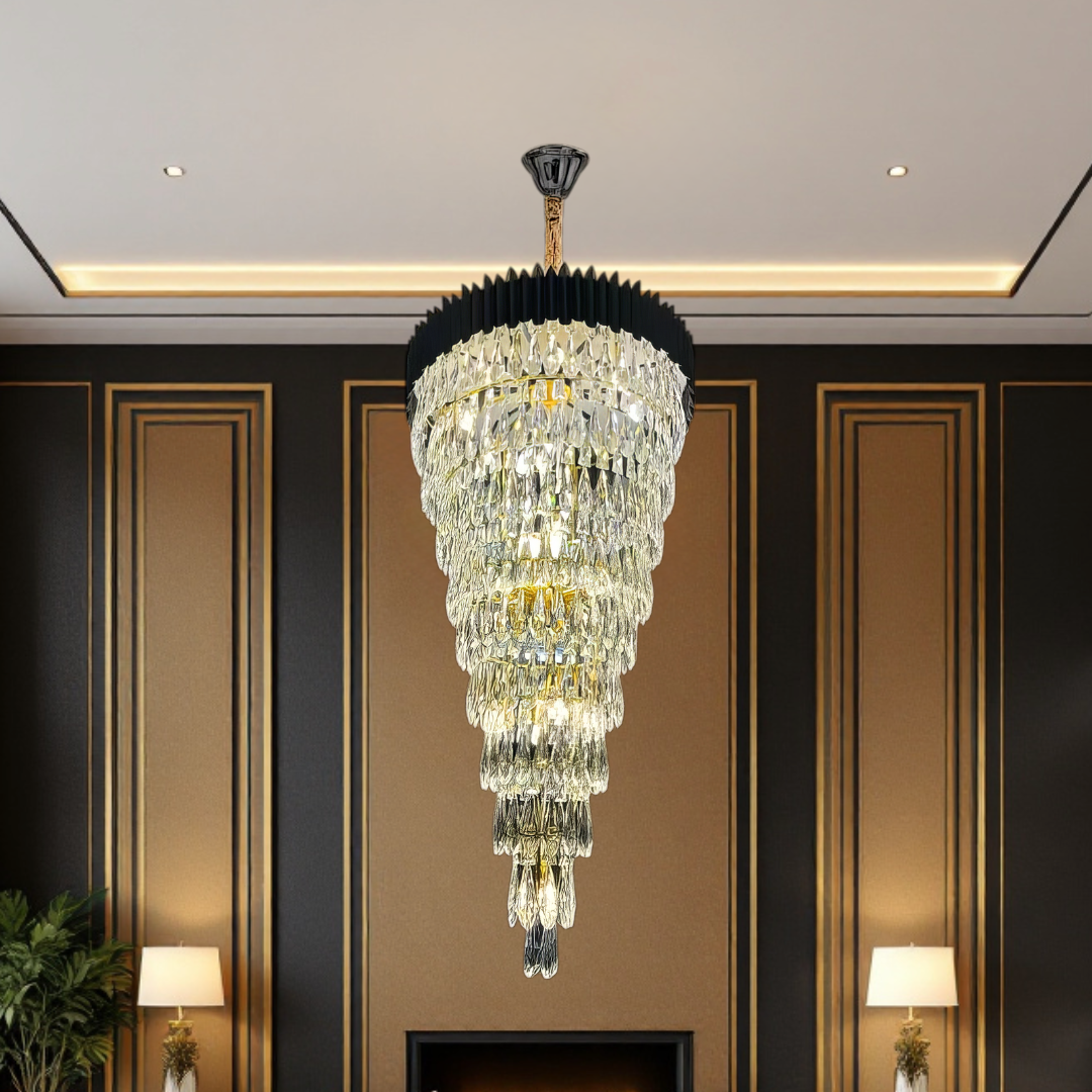Кристален полилей 160CM Black Extravaganza 25xE14