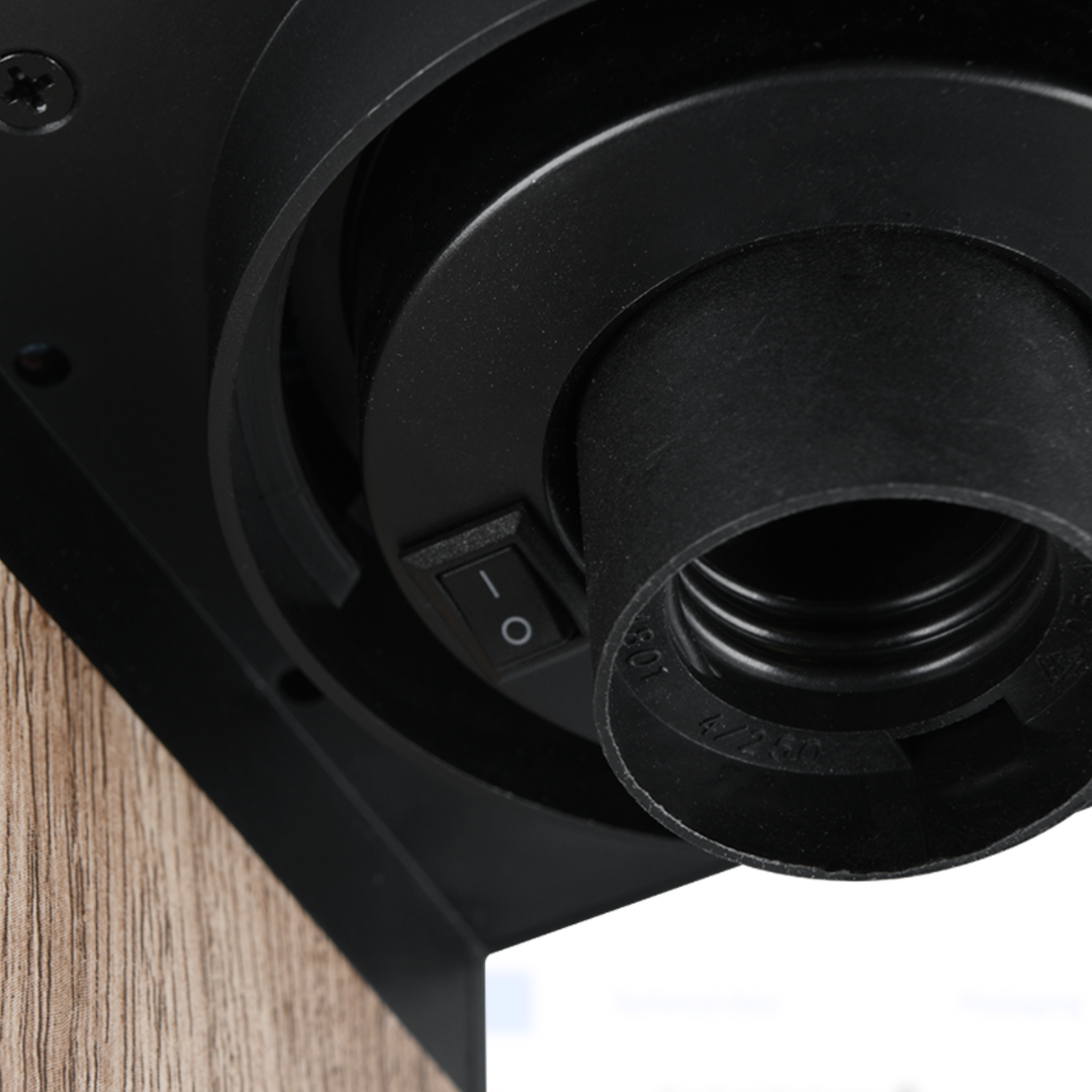 Aplica Exterior 1x27 cu Senzor Finisaj Tip Lemn APLICA PERETE / MARO Wall Light Fixtures