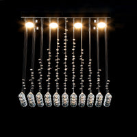 LED полилей с кристали Torra 4x5W Silver, еквивалент 200W