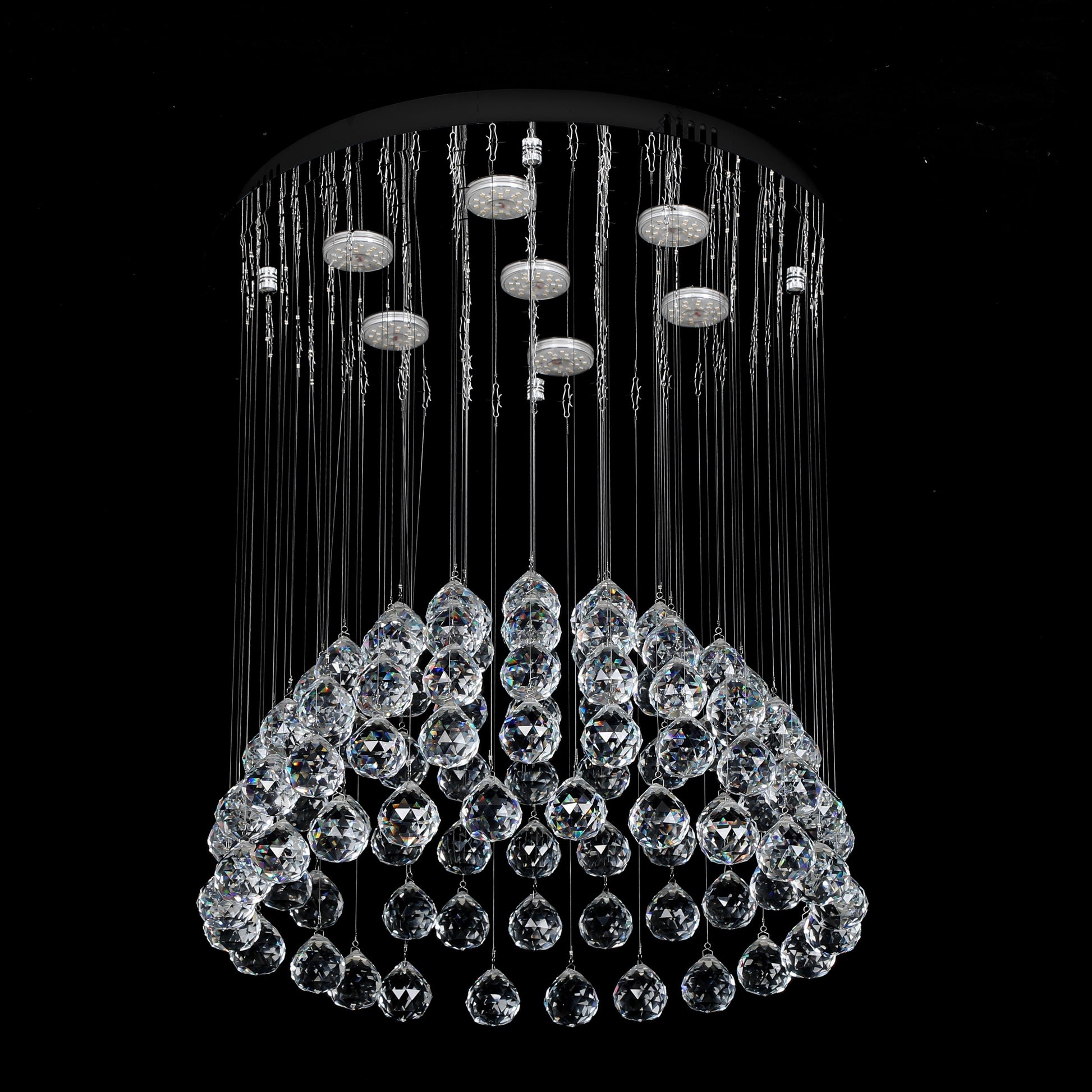LED полилей Cristal Crysta 7x5W Silver 50CM Еквивалент 300W
